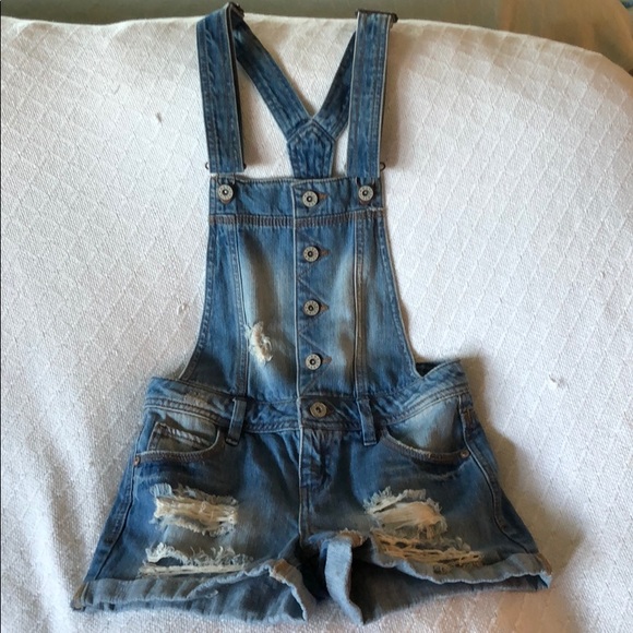 Charlotte Russe Denim - ⭐️ NWOT Denim Overall Rolled Cuff Shorts